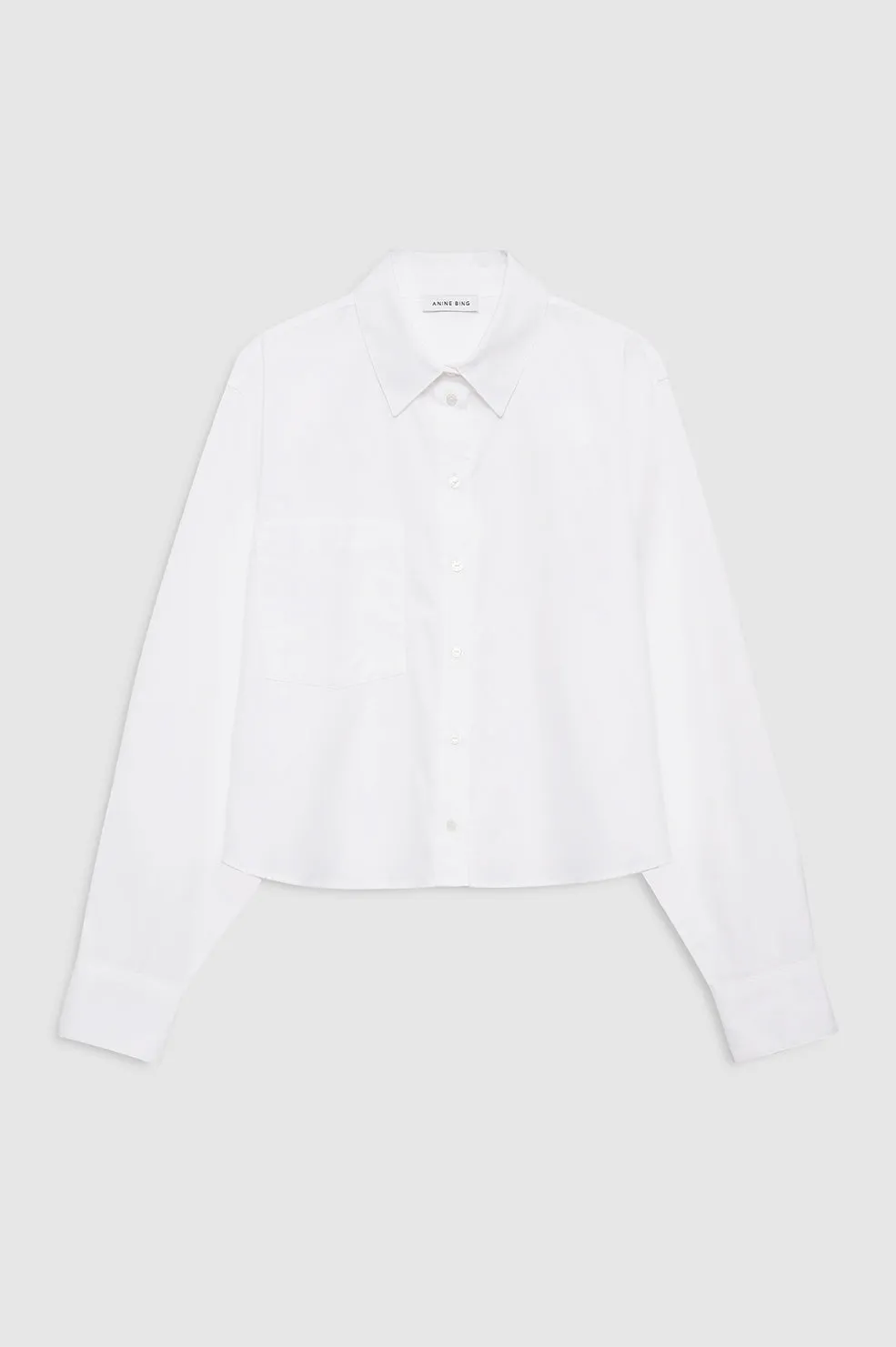 Anine Bing | Essie Cropped Shirt - White sold by Sisters & Co product image thumbnail 3