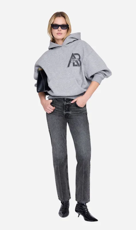 Anine Bing | Jaci Hoodie Letterman - Medium Heather Grey sold by Sisters & Co