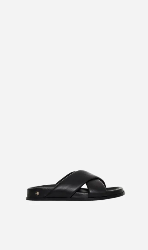 Anine Bing | Emi Slides - Black sold by Sisters & Co