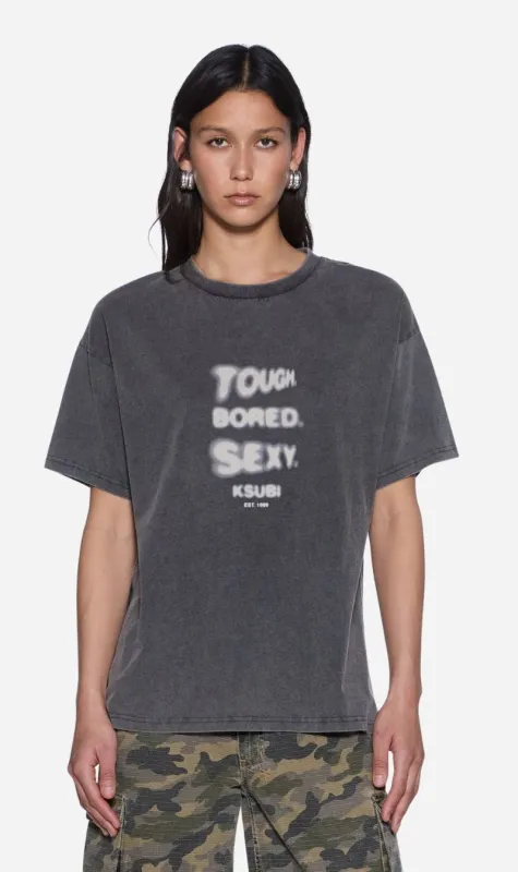 Ksubi | TBS Bleach OH G Ss Tee - Smoke sold by Sisters & Co