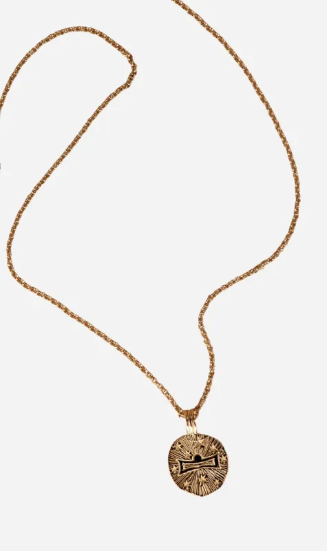 Zoe & Morgan | Sun In Libra Necklace - Gold sold by Sisters & Co
