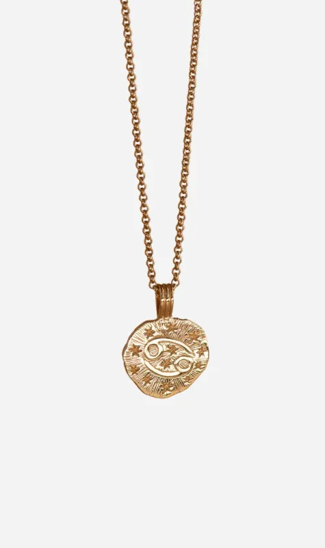 Zoe & Morgan | Sun In Cancer Necklace - Gold sold by Sisters & Co