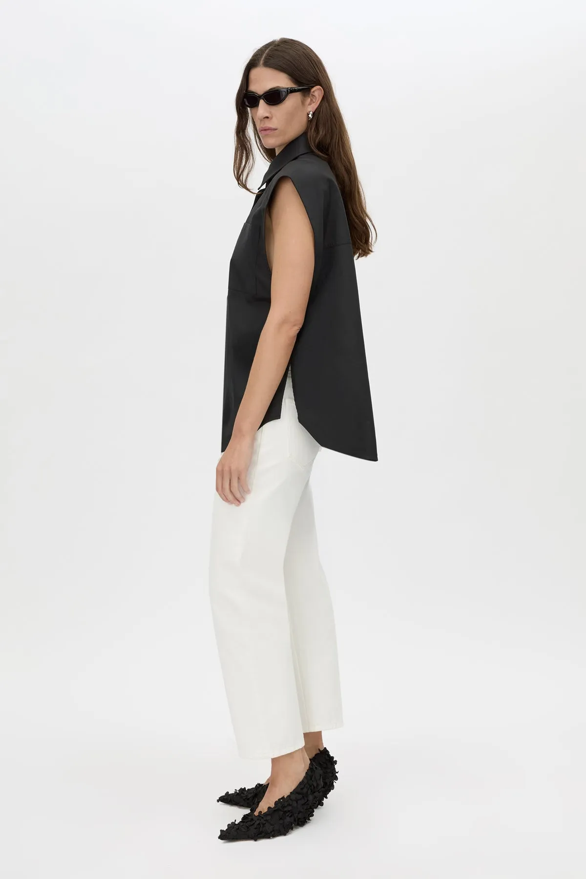 Camilla and Marc | Milo Sleeveless Shirt - Black sold by Sisters & Co product image thumbnail 3