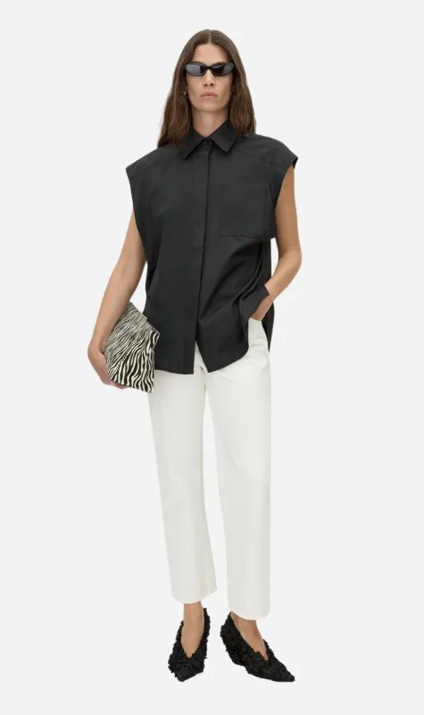 Camilla and Marc | Milo Sleeveless Shirt - Black sold by Sisters & Co