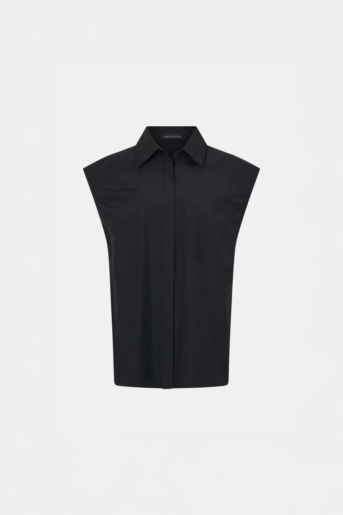 Camilla and Marc | Milo Sleeveless Shirt - Black sold by Sisters & Co product image thumbnail 5