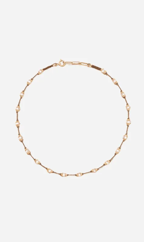Tityaravy | Peony Freshwater Pearl Necklace sold by Sisters & Co