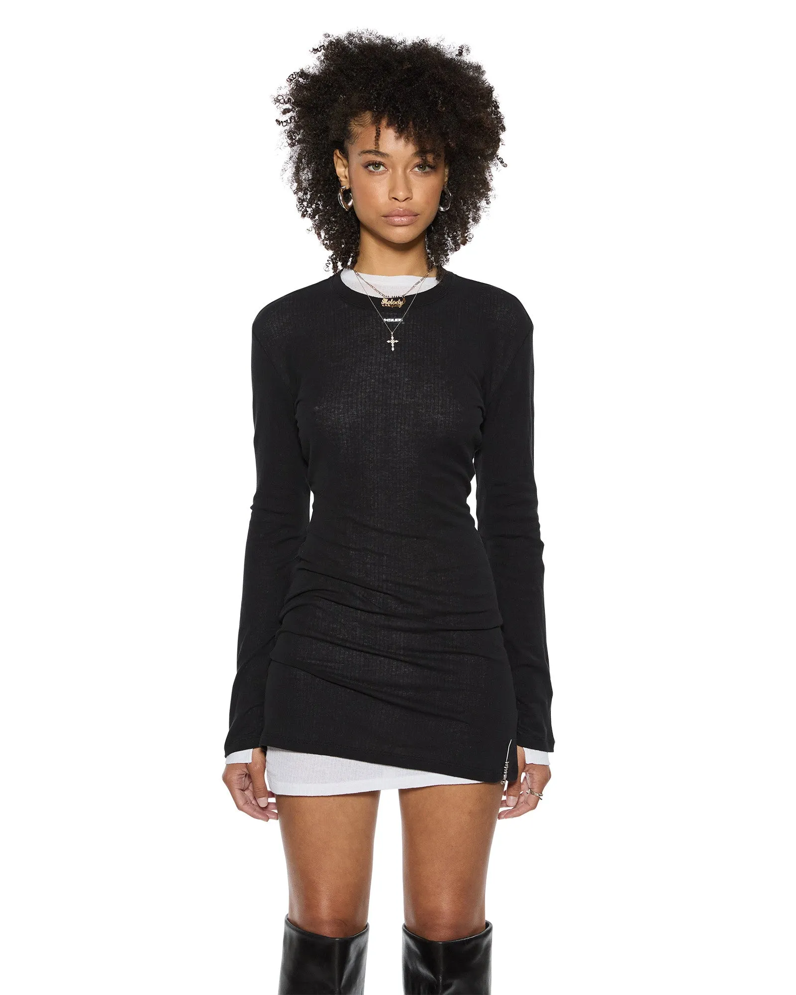 Ksubi | Crawford LS Mini Dress - Black sold by Sisters & Co product image thumbnail 2