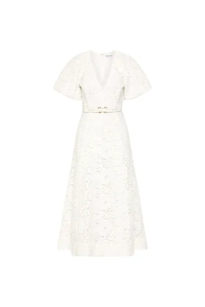 Rebecca Vallance | Ginger Puff Sleeve Midi - Ivory sold by Sisters & Co product image thumbnail 5