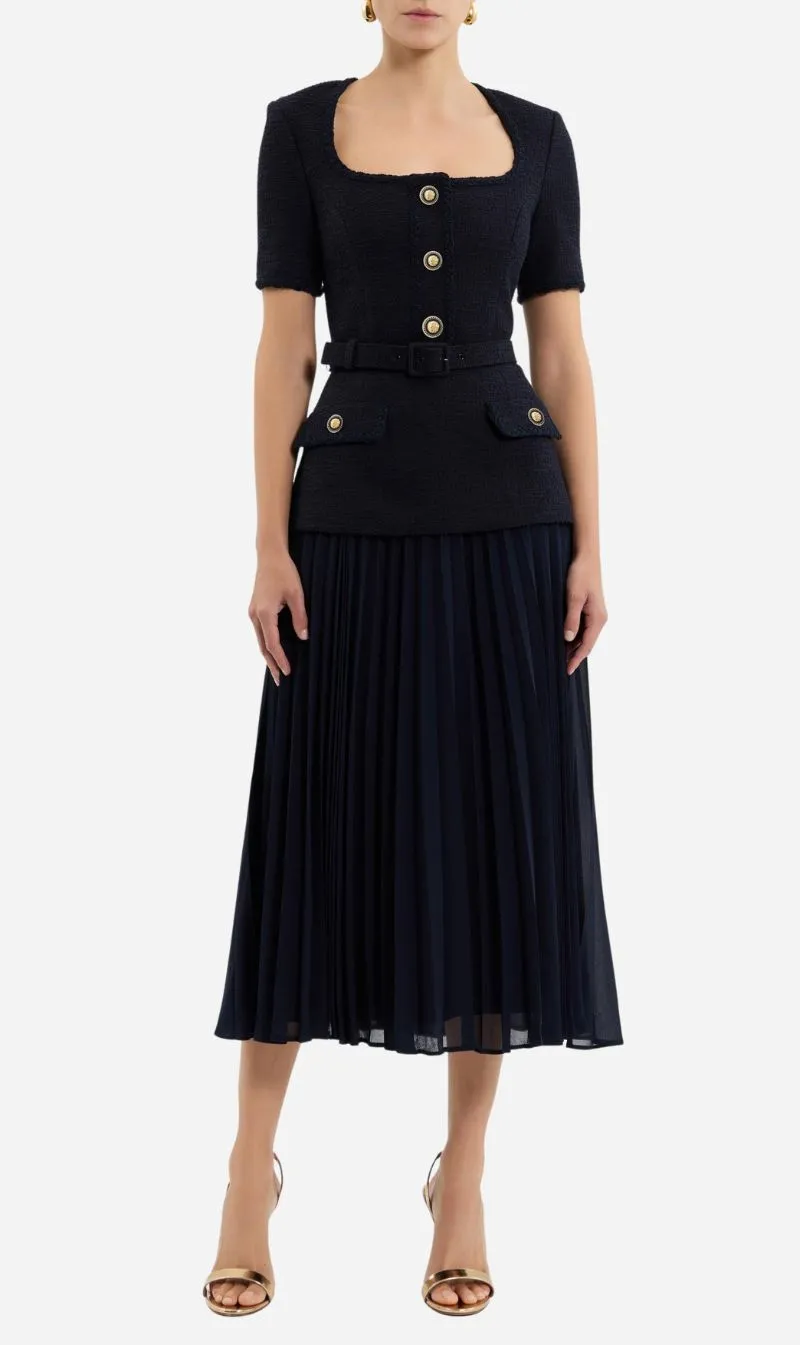 Rebecca Vallance | Jonie Midi - Navy sold by Sisters & Co