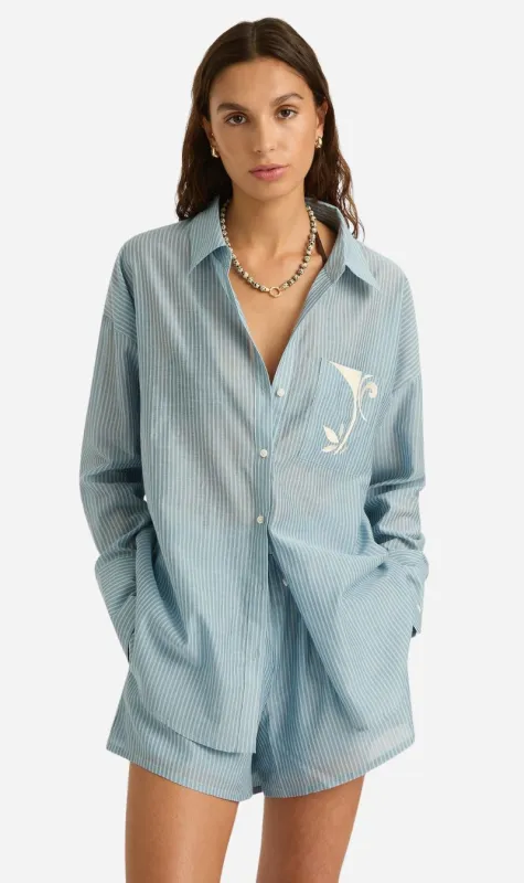 Soleil Soleil | Keaton Shirt - Ripple sold by Sisters & Co