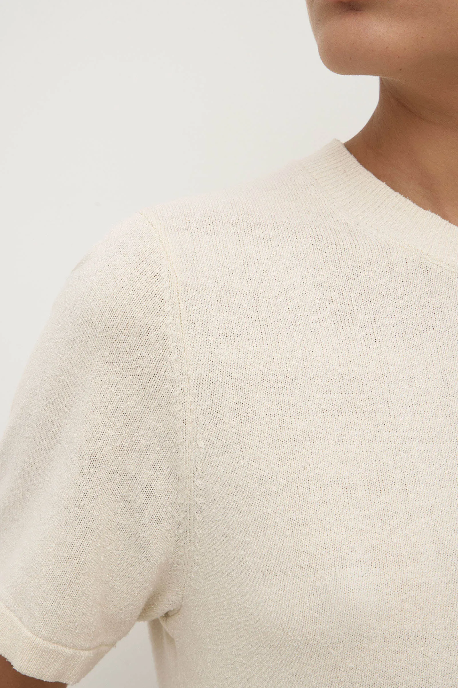 Assembly Label | June Silk Knit Tee - Cream sold by Sisters & Co product image thumbnail 5