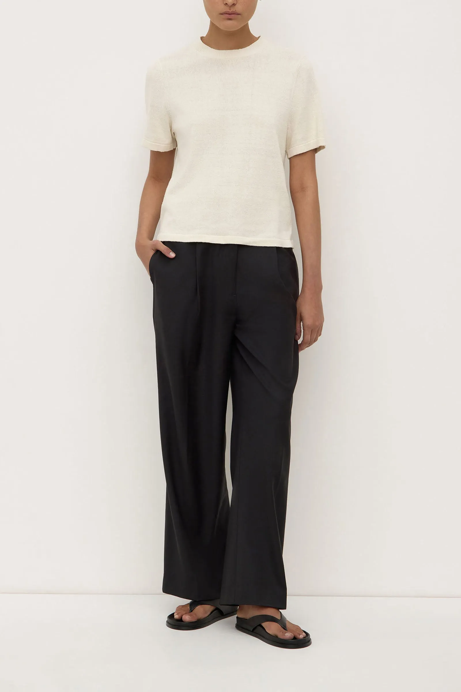 Assembly Label | June Silk Knit Tee - Cream sold by Sisters & Co product image thumbnail 2