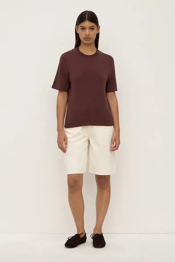 Assembly Label | June Silk Knit Tee - Espresso sold by Sisters & Co product image thumbnail 2