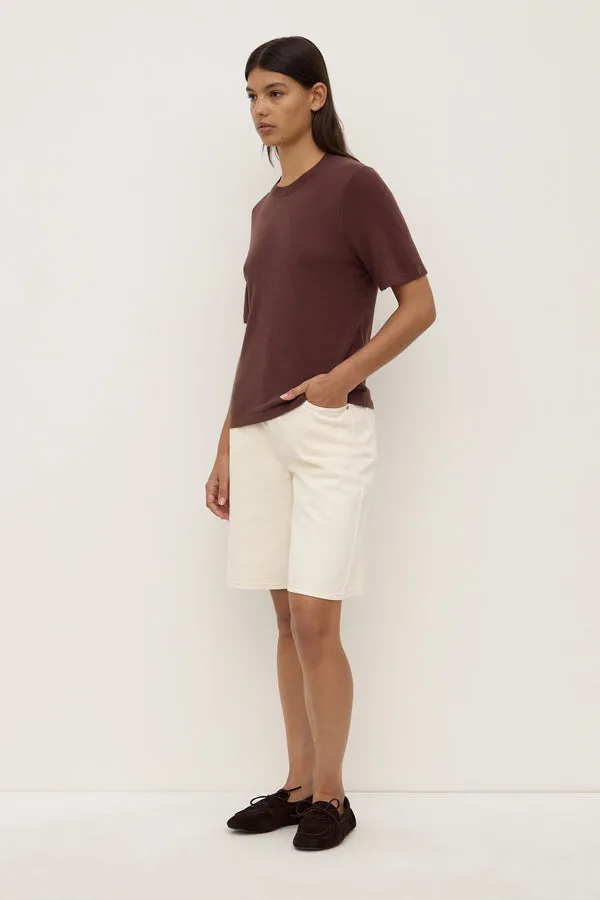 Assembly Label | June Silk Knit Tee - Espresso sold by Sisters & Co product image thumbnail 3