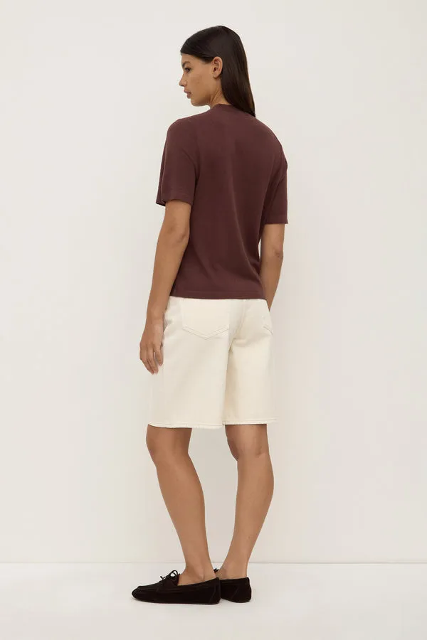 Assembly Label | June Silk Knit Tee - Espresso sold by Sisters & Co product image thumbnail 4