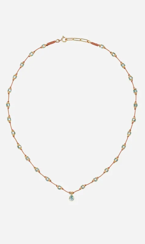 Tityaravy | Peony Talisman - Blue Topaz sold by Sisters & Co