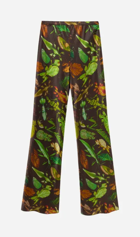 Silk Laundry | Bias Cut Pants - Bug Camo sold by Sisters & Co