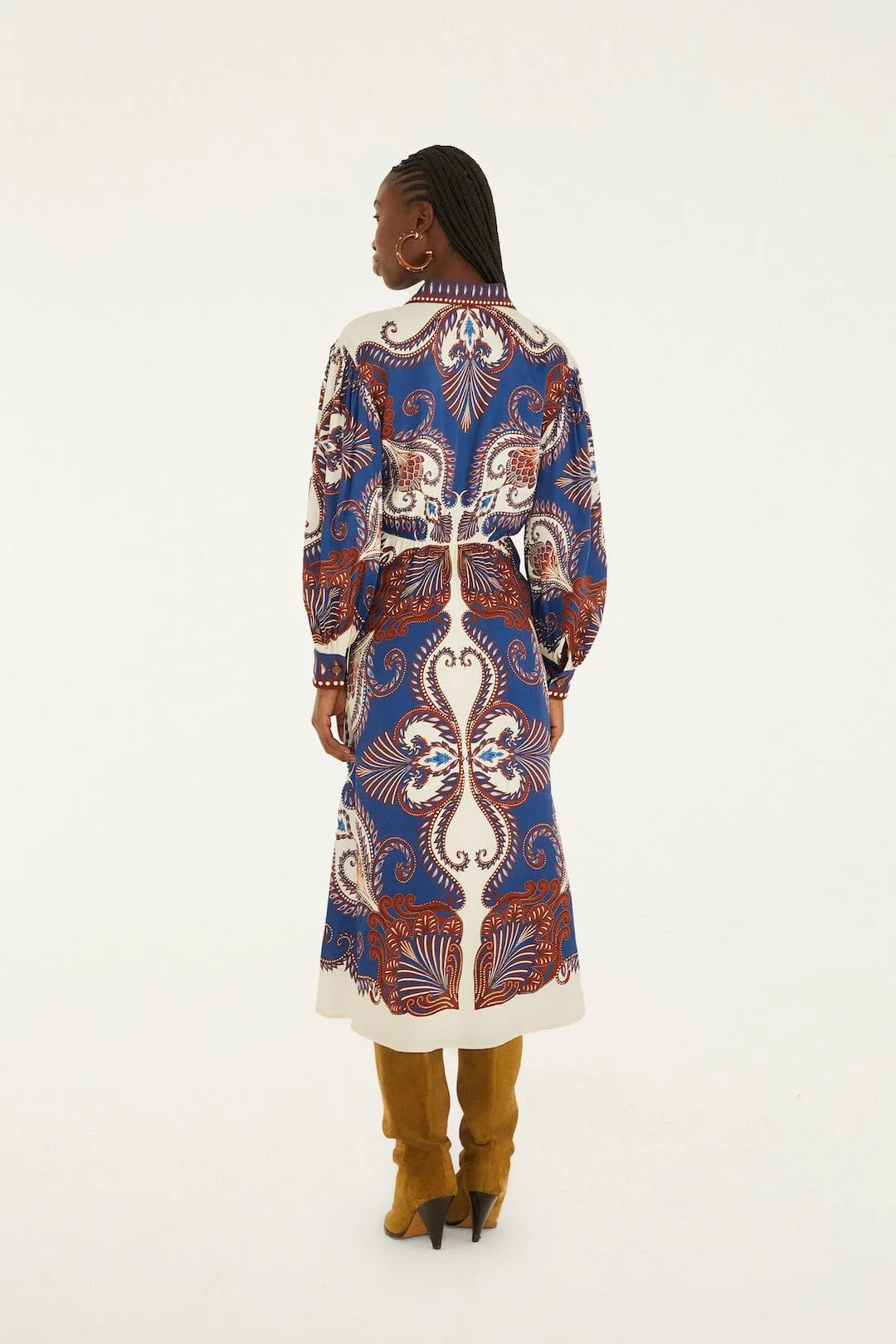 Farm Rio | Midi Dress - Arabesque Blue sold by Sisters & Co product image thumbnail 3