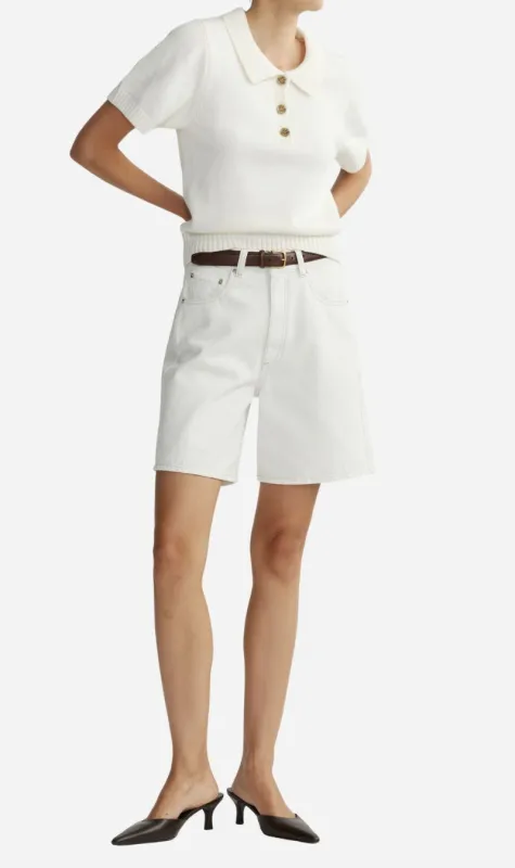 DL1961 | Taylor Relaxed Short - White sold by Sisters & Co