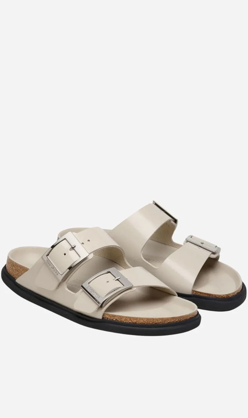 Birkenstock | Arizona Droplet Buckle High Shine Regular - Oyster sold by Sisters & Co product image thumbnail 5