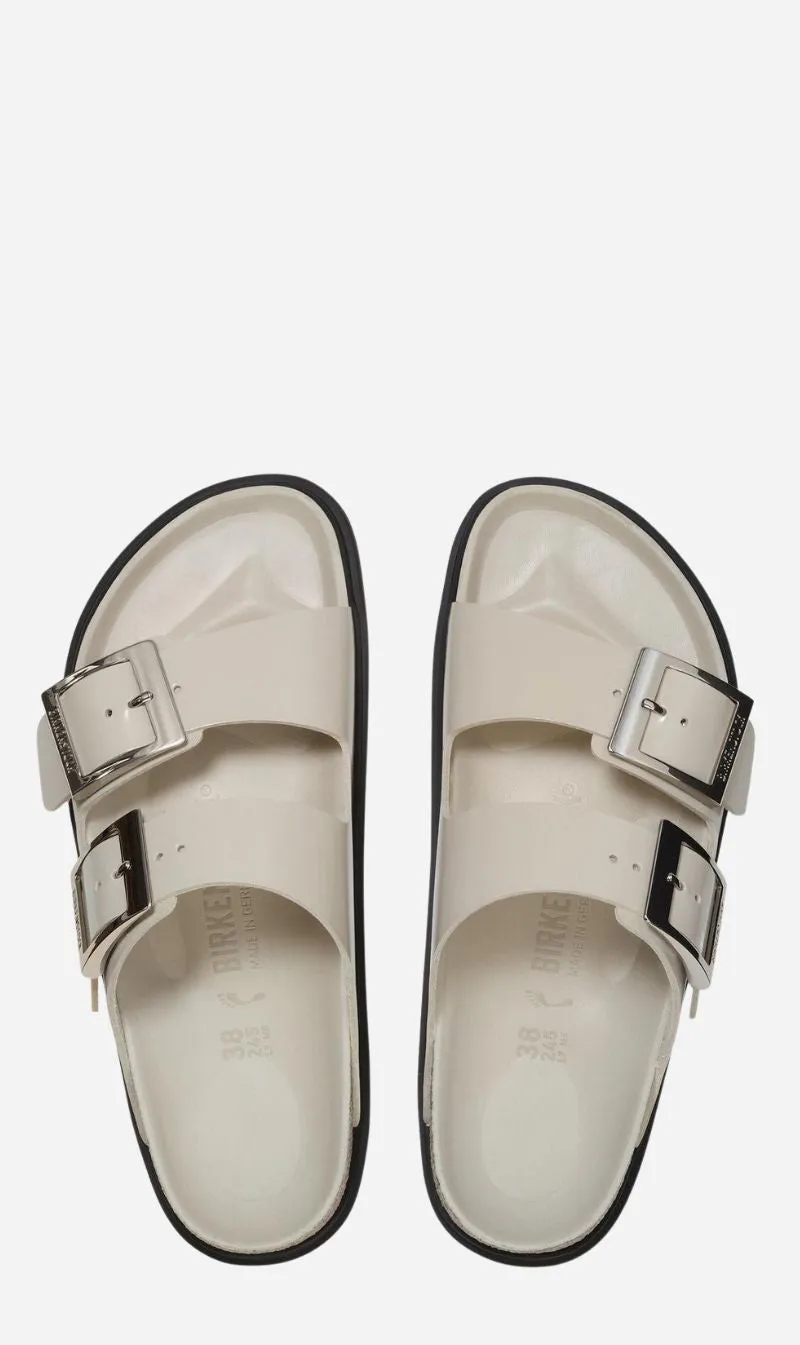 Birkenstock | Arizona Droplet Buckle High Shine Regular - Oyster sold by Sisters & Co product image thumbnail 2