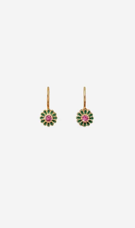 Tityaravy | Sai Enamel Earrings - Pink Tormaline made by Sisters & Co