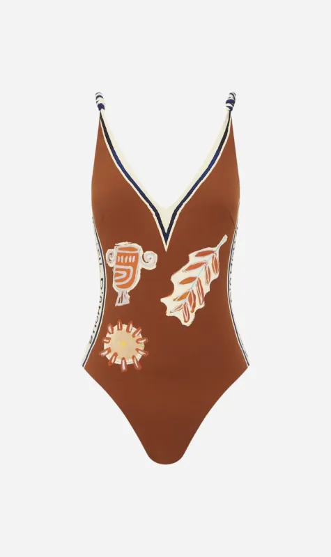 Alemais | Soleil D'Amour V Neck One Piece made by Alemais