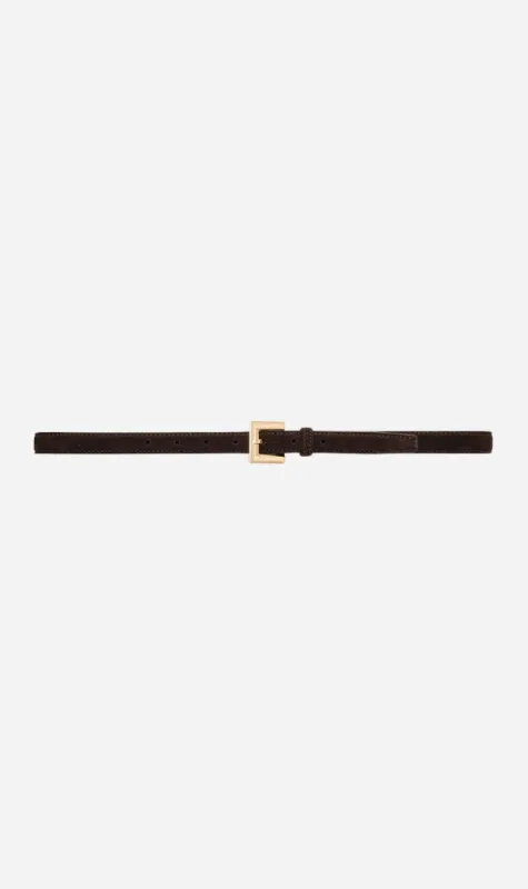 Anine Bing | Nicola Belt - Dark Brown Suede sold by Sisters & Co