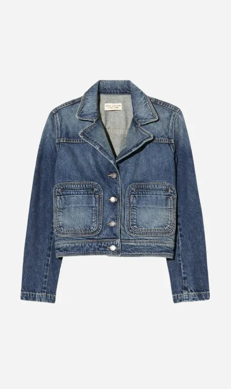 Nili Lotan | Georgy Denim Jacket - Simon Wash sold by Sisters & Co