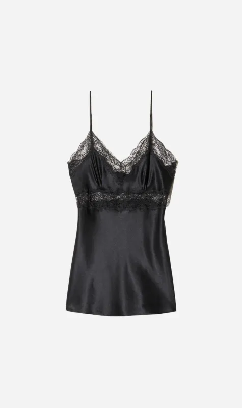 Nili Lotan | Felicie Lace Cami Top - Black sold by Sisters & Co