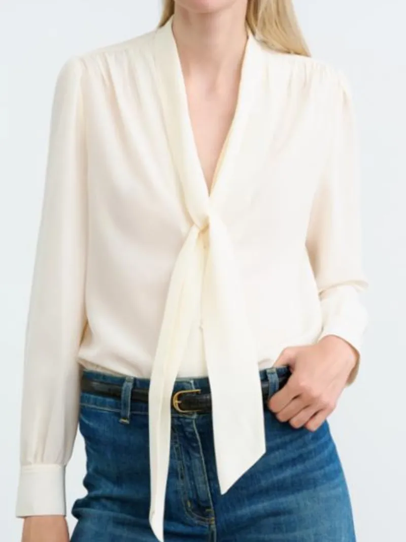 Nili Lotan | Colt Blouse - Ivory sold by Sisters & Co product image thumbnail 2