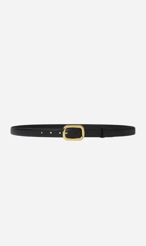 Frame Denim | The Rounded Buckle Belt - Black sold by Sisters & Co