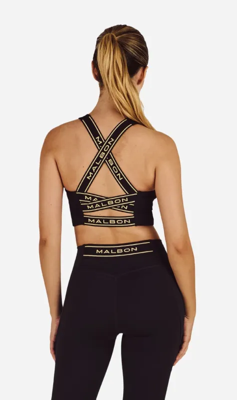 Malbon | Crossback Bra Top - Black made by Malbon