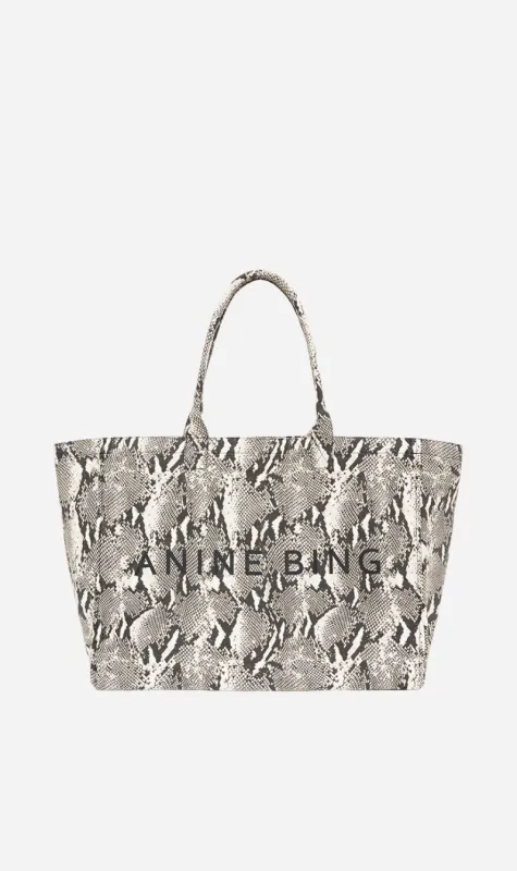 Anine Bing | Leo Canvas Tote - Python made by Anine Bing
