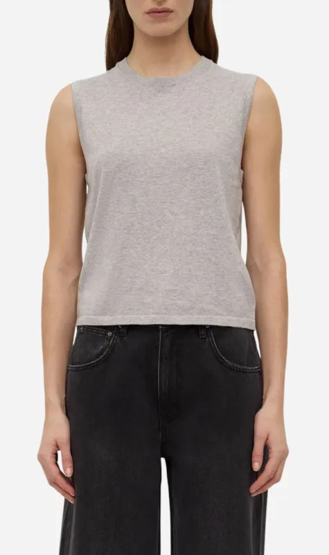Assembly Label | Helena Cotton Cashmere Vest - Grey Marle made by Assembly Label