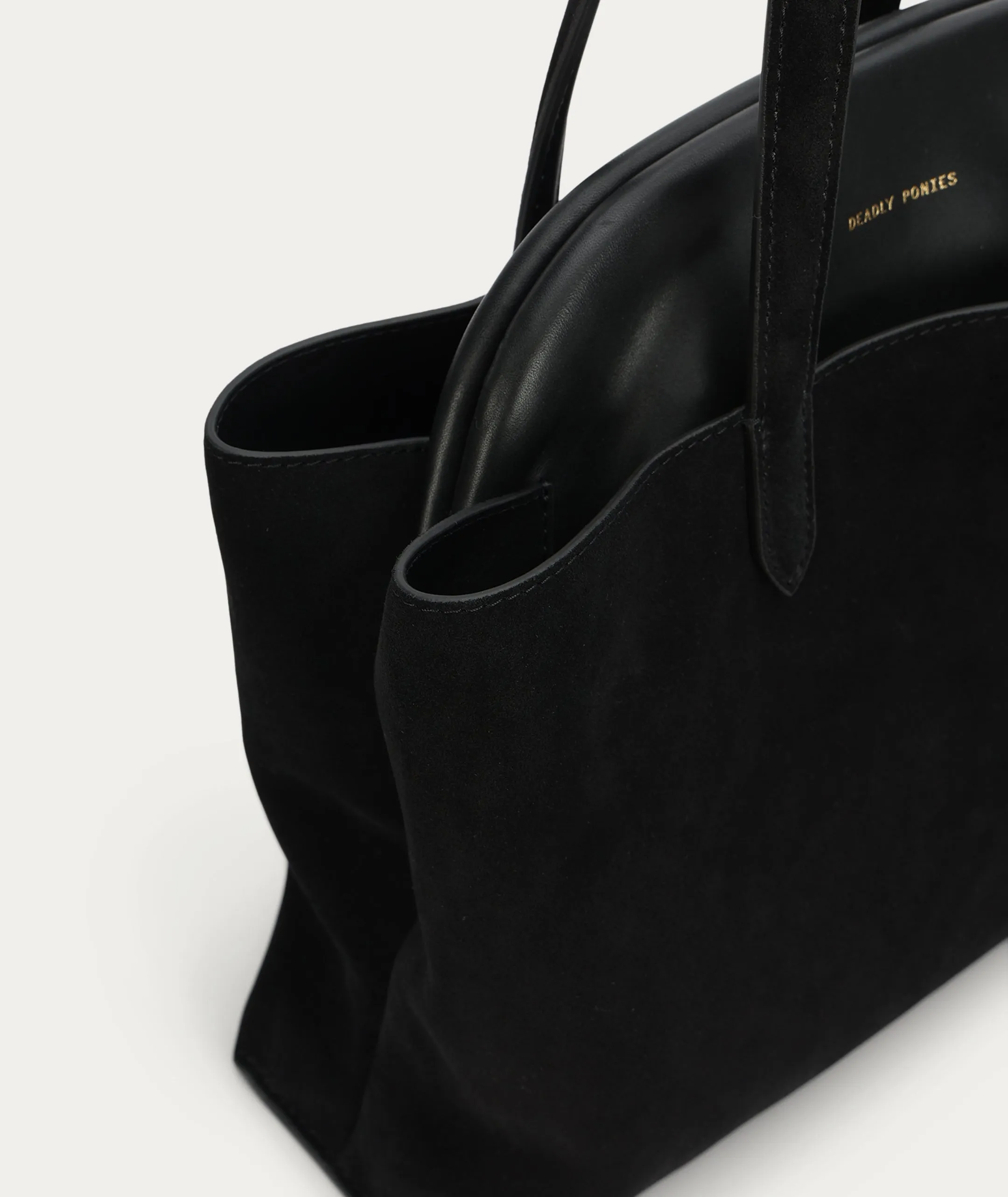 Deadly Ponies | Vault Tote - Black Suede sold by Sisters & Co product image thumbnail 4