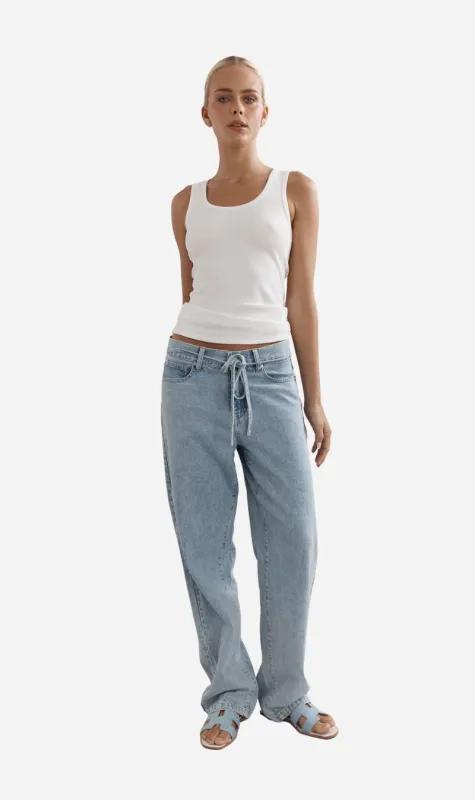 Caitlin Crisp | Low Rise Leo Jean - Light Blue made by Sisters & Co