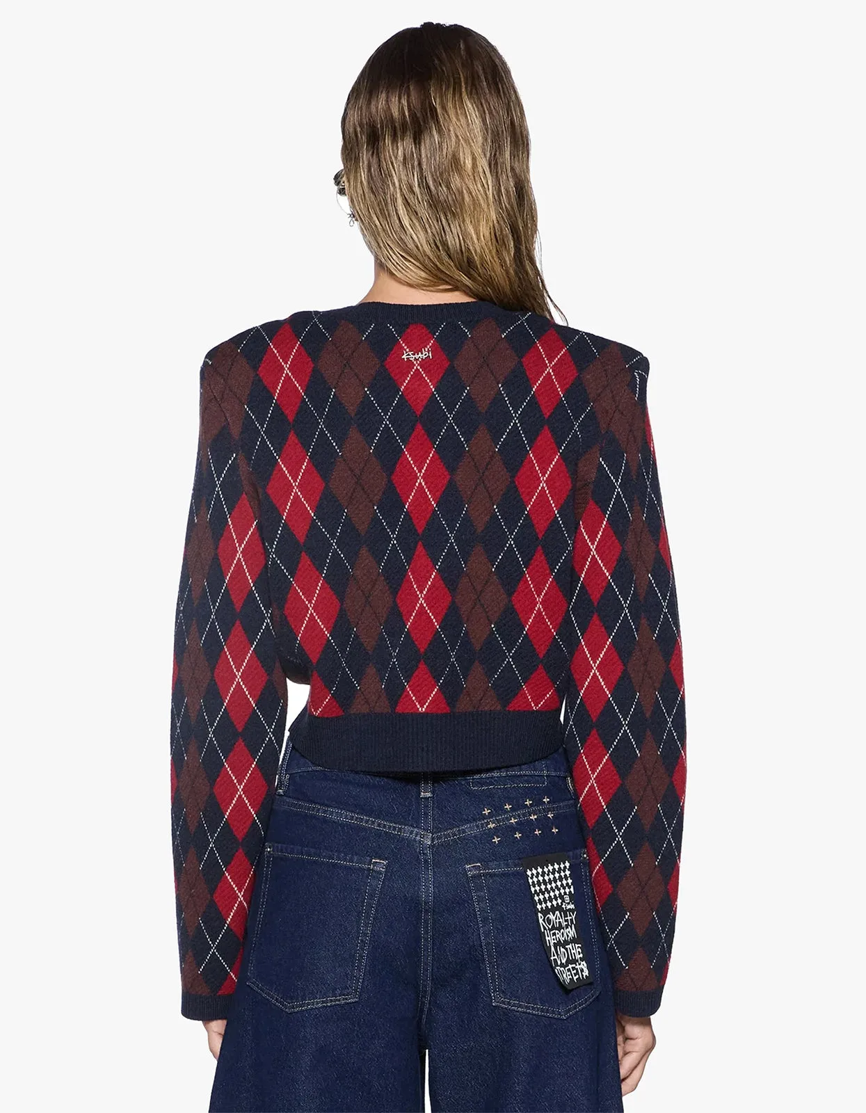 Ksubi | Fable Cardi - Red Argyle sold by Sisters & Co product image thumbnail 3