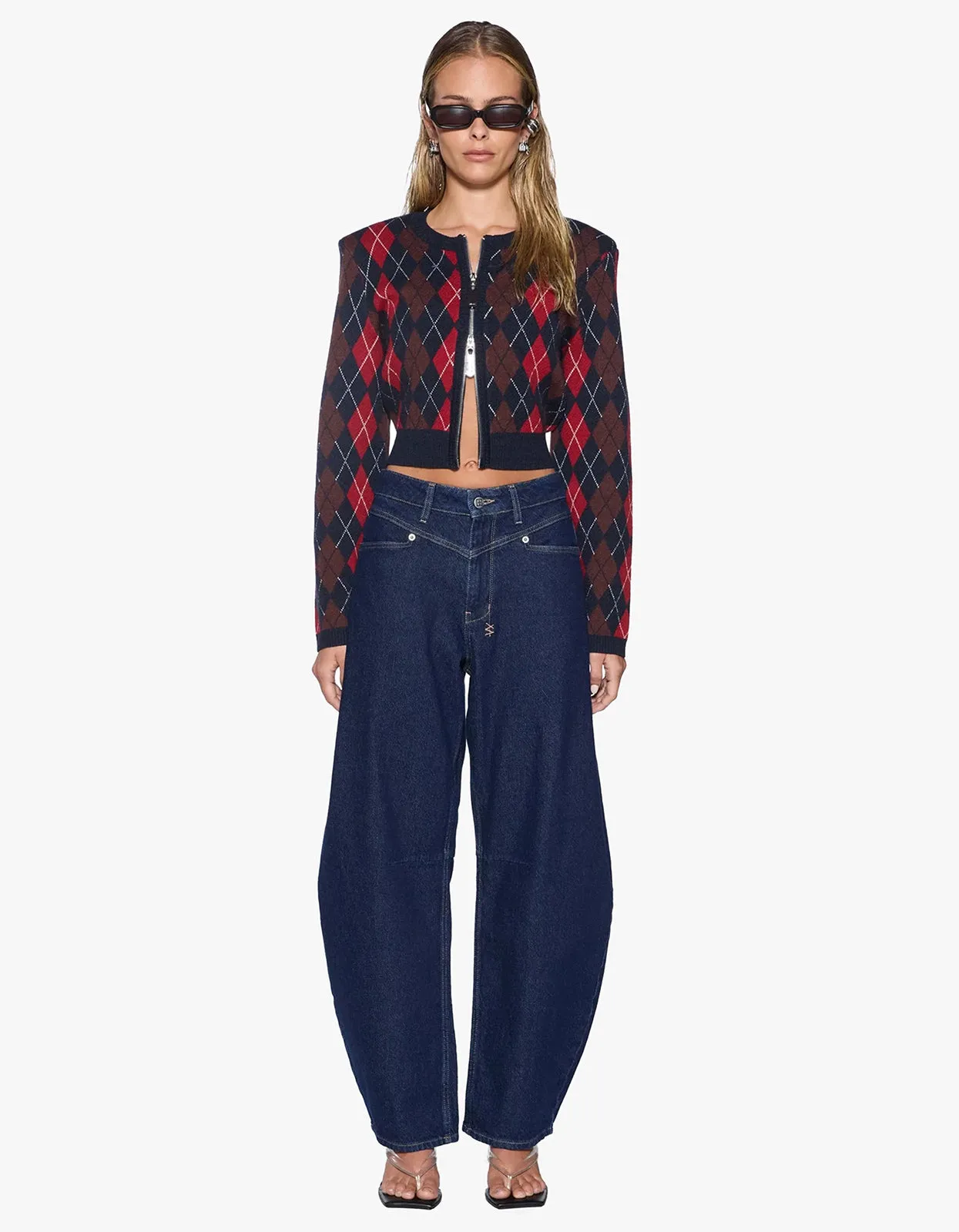 Ksubi | Fable Cardi - Red Argyle sold by Sisters & Co product image thumbnail 2