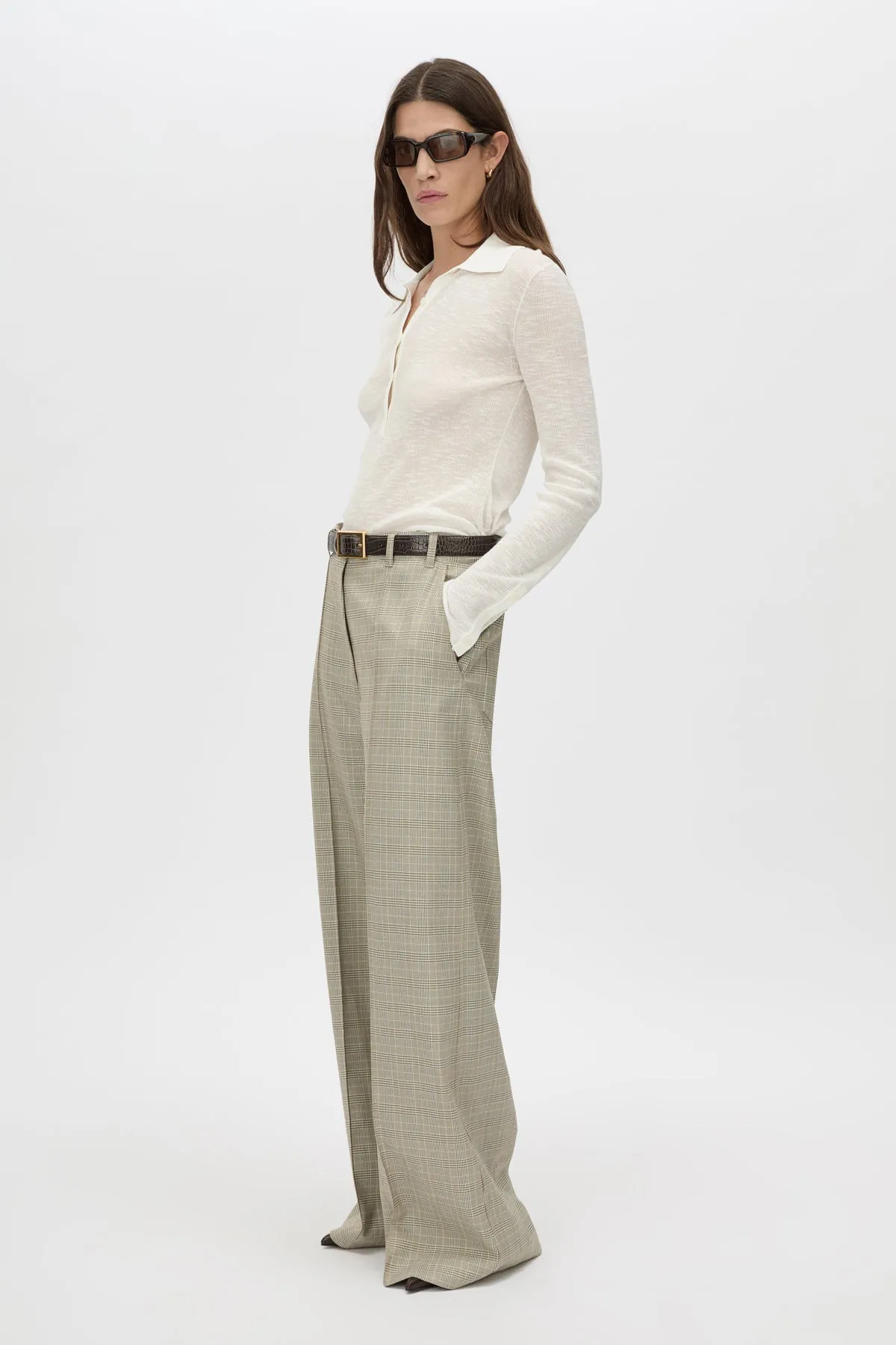 Camilla and Marc | Cassa Check Pant - Taupe Check sold by Sisters & Co product image thumbnail 2