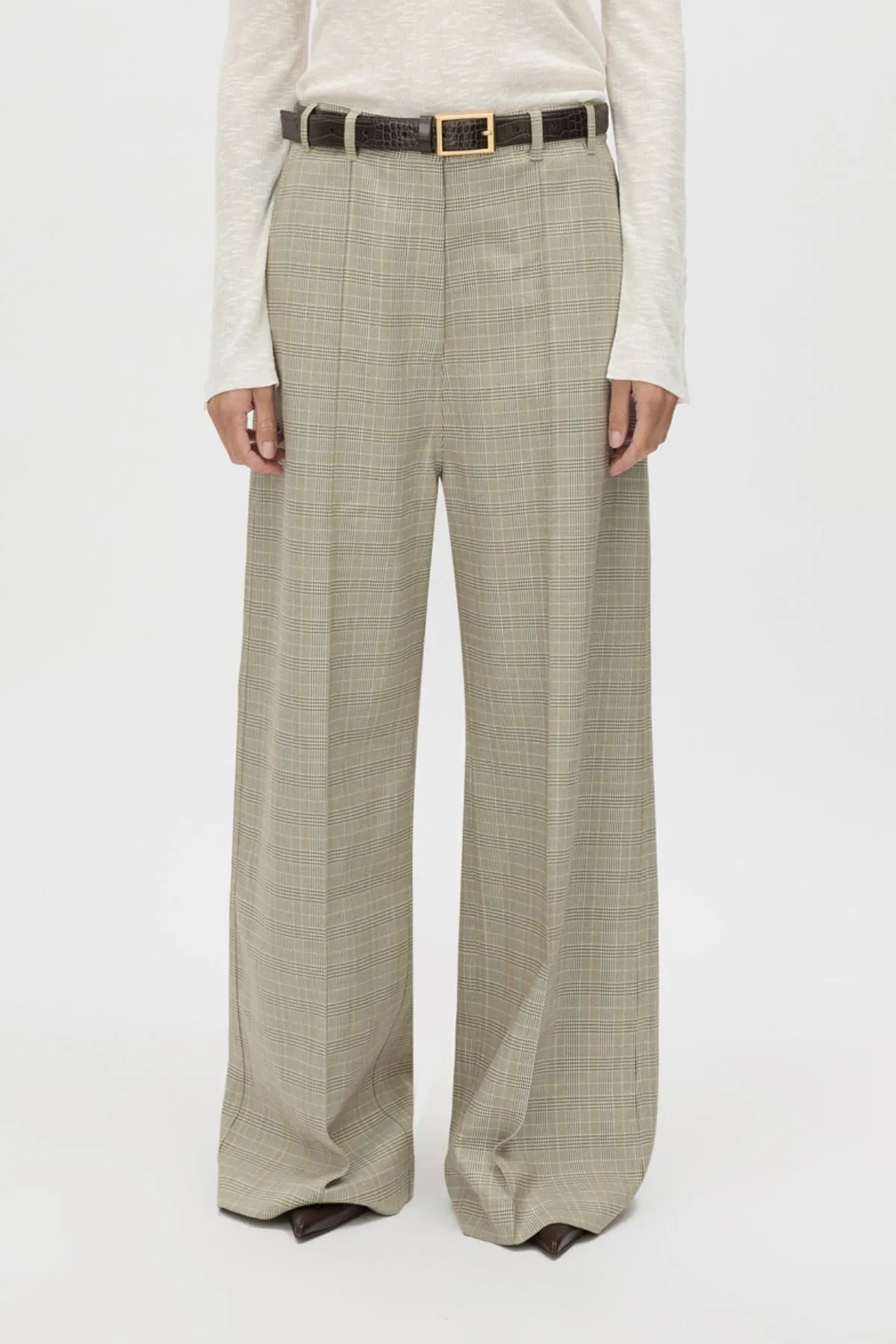 Camilla and Marc | Cassa Check Pant - Taupe Check sold by Sisters & Co product image thumbnail 3