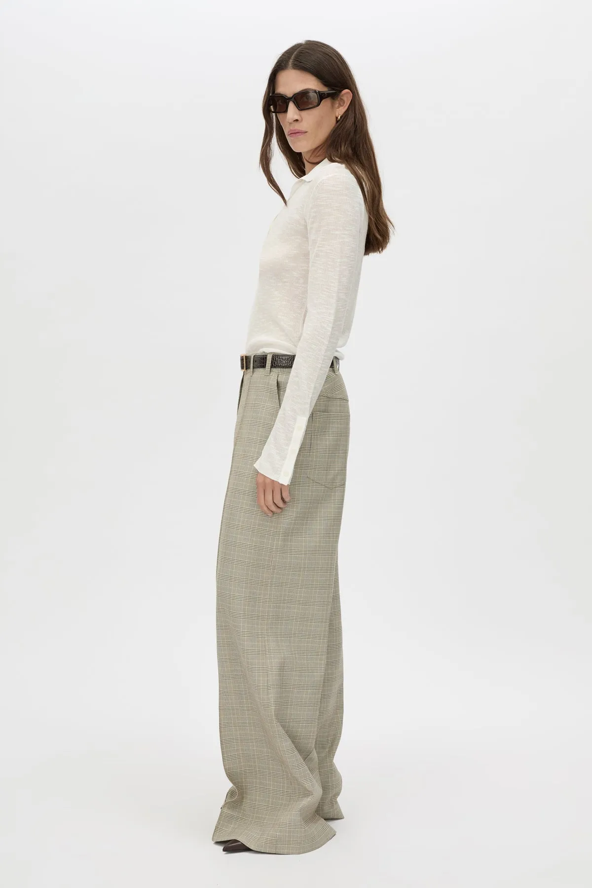 Camilla and Marc | Cassa Check Pant - Taupe Check sold by Sisters & Co product image thumbnail 4