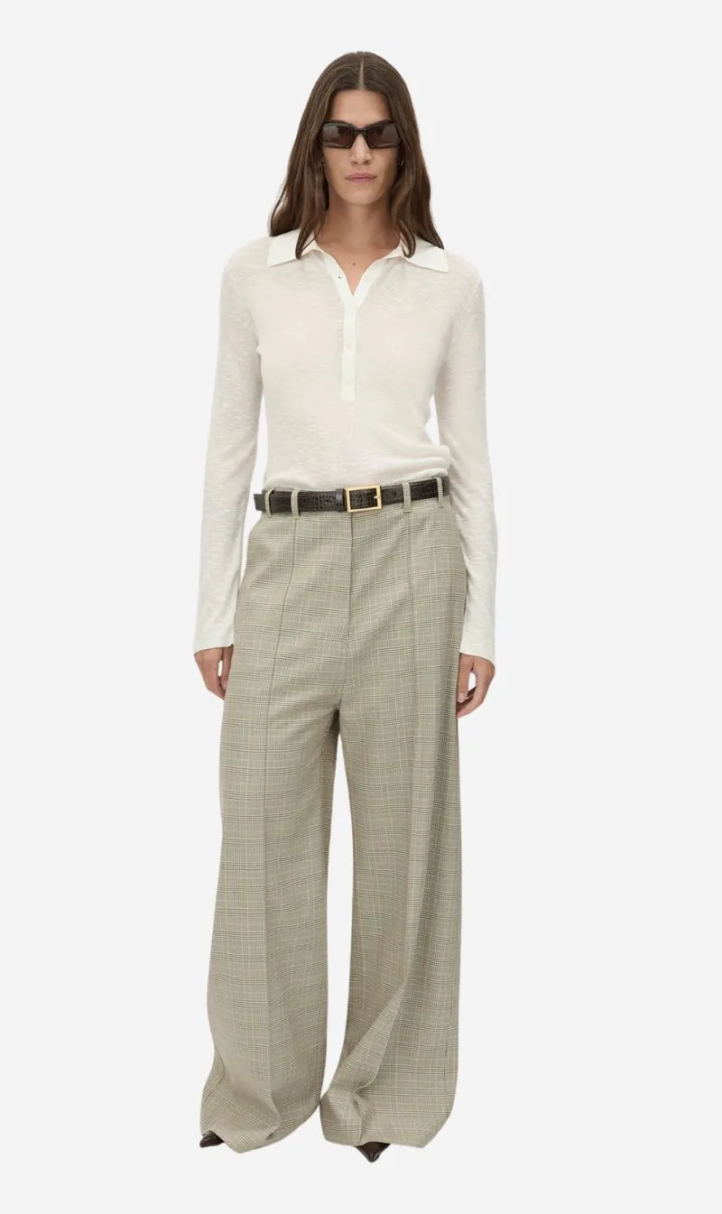 Camilla and Marc | Cassa Check Pant - Taupe Check sold by Sisters & Co
