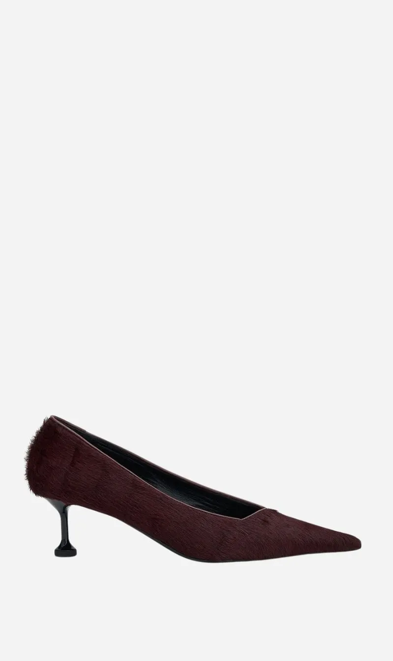 Camilla and Marc | Siri Pony Pump - Burgundy sold by Sisters & Co