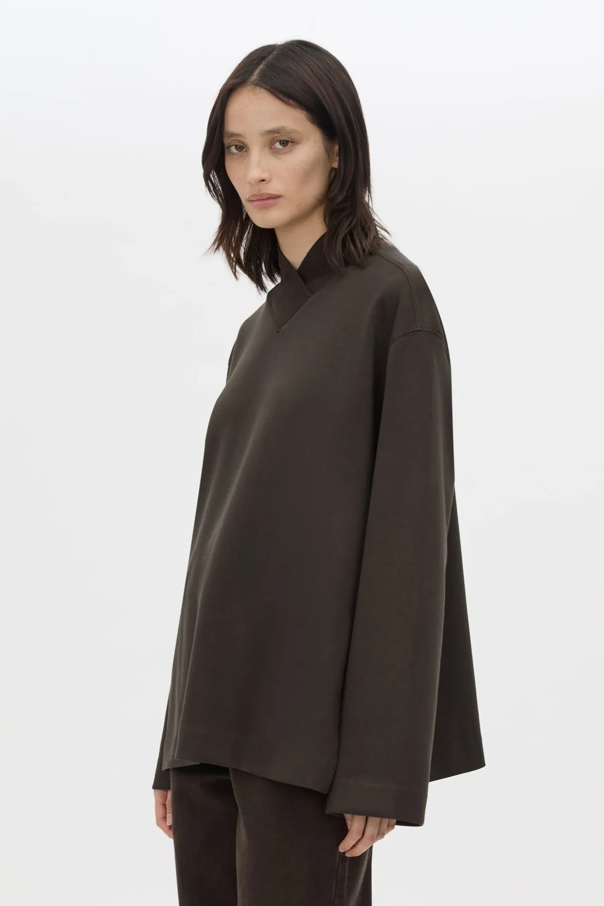 Camilla and Marc | Bessette Long Sleeve Top - Espresso sold by Sisters & Co product image thumbnail 2