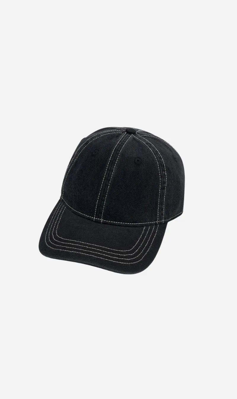 Camilla and Marc | August Cap - Black Denim / White sold by Sisters & Co