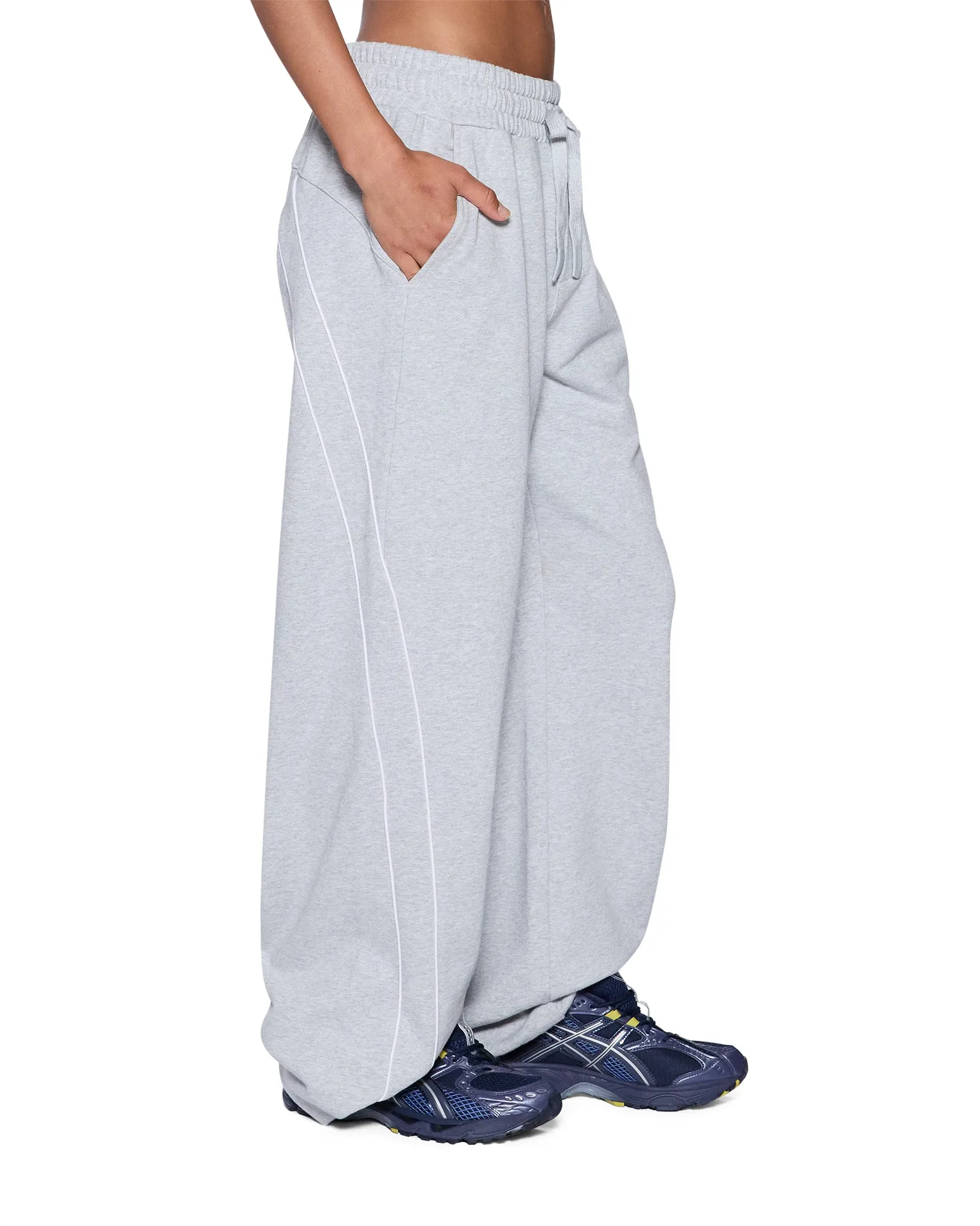 Ksubi | Carter Wide Trakpant - Grey Marle sold by Sisters & Co product image thumbnail 3