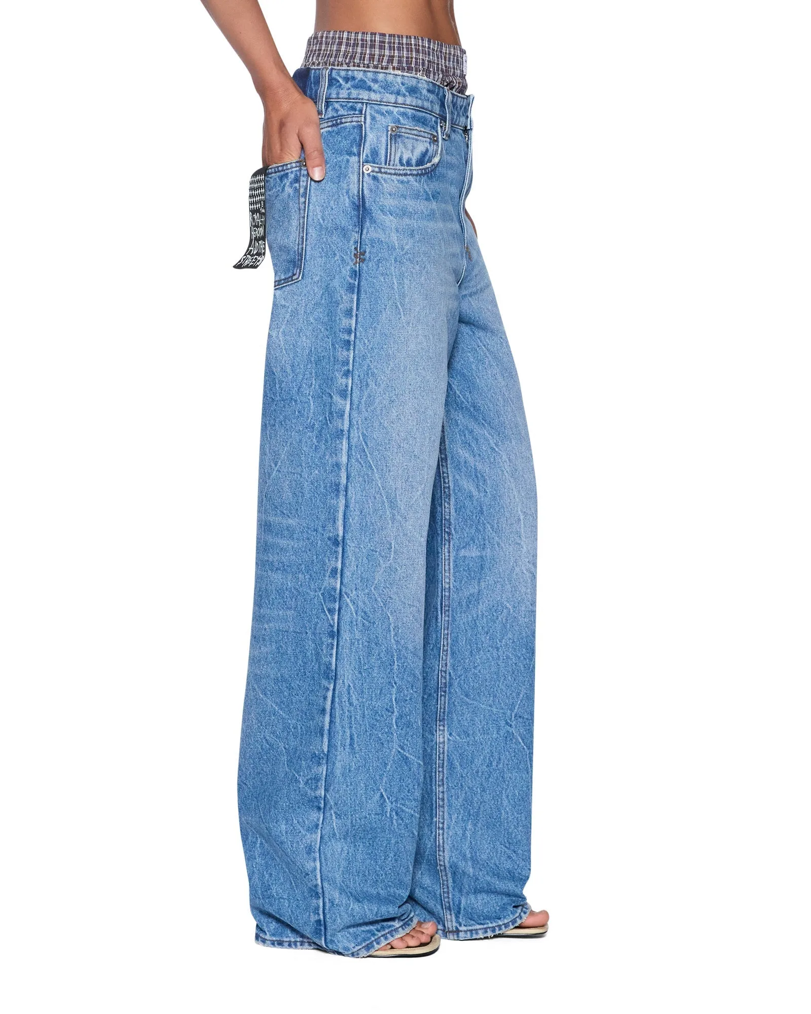 Ksubi | Low Rider Jean - Liberty Blue Plaid sold by Sisters & Co product image thumbnail 2