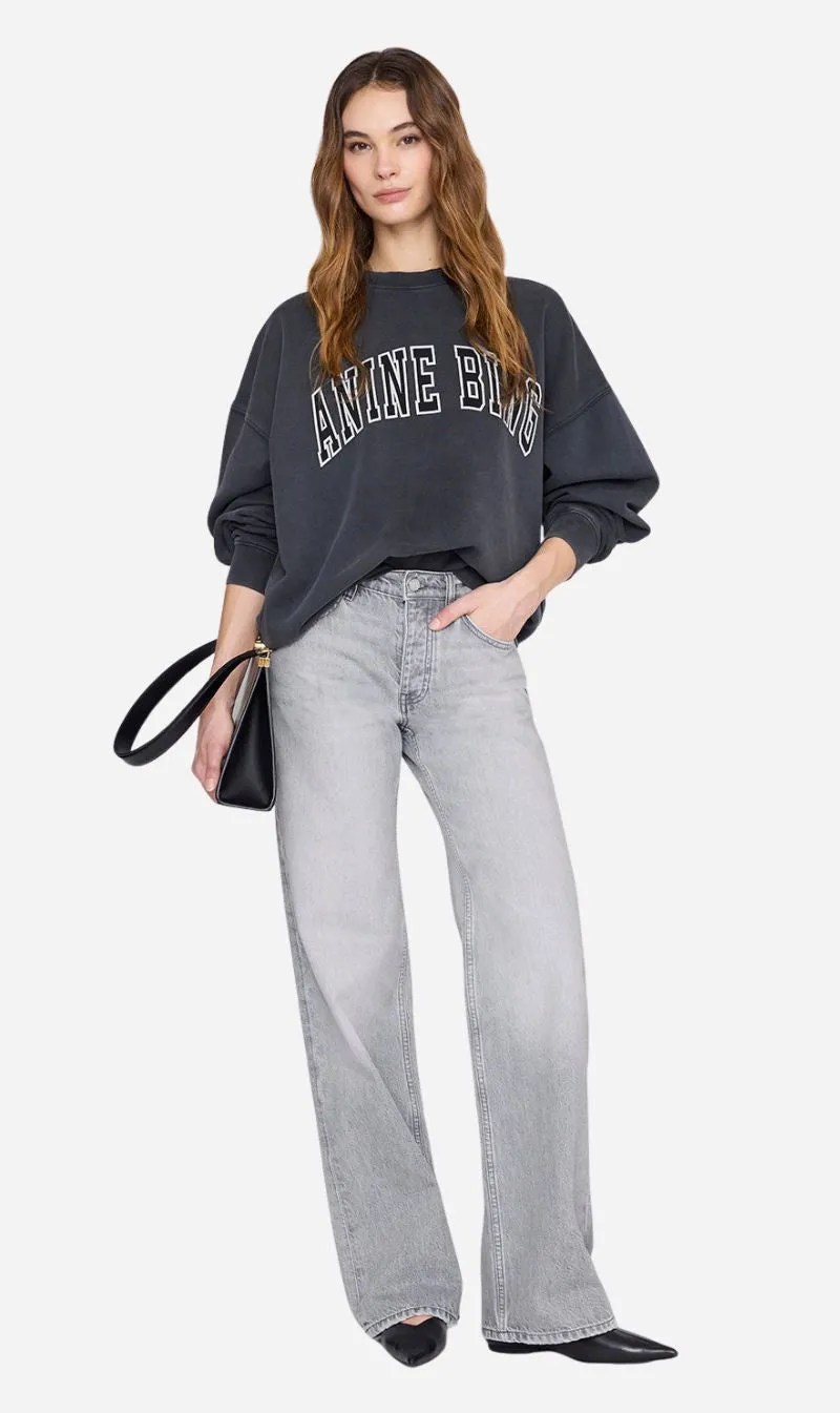 Anine Bing | Miles Sweatshirt New Classic - Washed Black sold by Sisters & Co