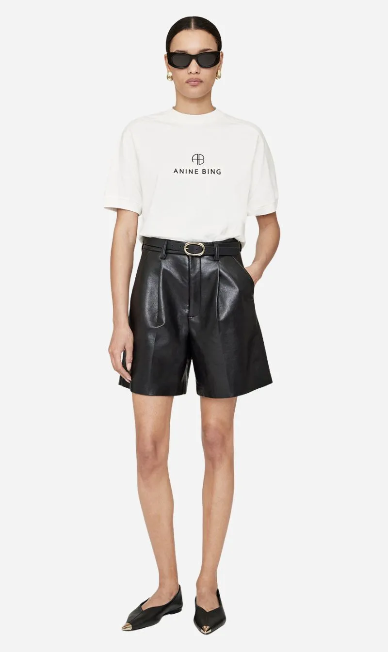 Anine Bing | Jaylin Tee Paris - Ivory sold by Sisters & Co